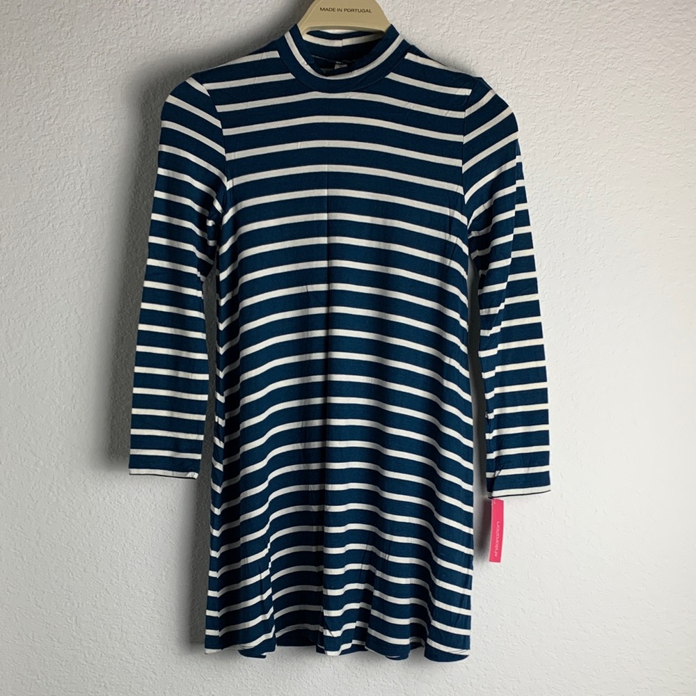Xhilaration Blue and White Striped Kids Casual Dress
